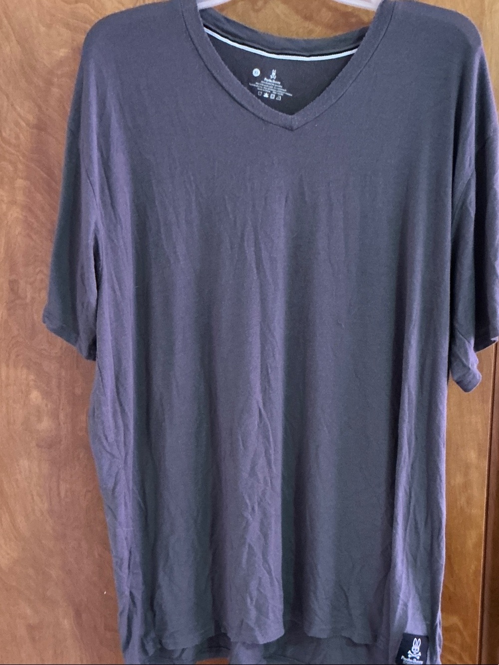 Psycho Bunny Men's V-Neck Short Sleeve T-Shirt - Dark Gray